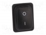 ROCKER; DPST; Положения: 2; OFF-ON; 20A/250ВAC; черный; отсутствует