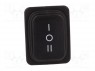 ROCKER; DP3T; Положения: 3; ON-OFF-ON; 14A/250ВAC; черный; 100мОм