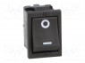 ROCKER; DPST; Положения: 2; OFF-ON; 10A/250ВAC; черный; отсутствует