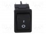 ROCKER; DPST; Положения: 2; OFF-ON; 16A/250ВAC; черный; отсутствует