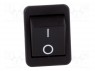 ROCKER; DPST; Положения: 2; OFF-ON; 16A/250ВAC; черный; отсутствует