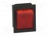 ROCKER; DPST; Положения: 2; OFF-ON; 16A/250ВAC; красный; Серия: 1350