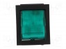 ROCKER; DPST; Положения: 2; OFF-ON; 16A/250ВAC; зеленый; Серия: 1350