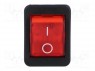 ROCKER; DPST; Положения: 2; OFF-ON; 16A/250ВAC; красный; Серия: 1350