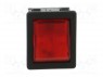 ROCKER; DPST; Положения: 2; OFF-ON; 16A/250ВAC; красный; Серия: 1350