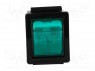 ROCKER; DPST; Положения: 2; OFF-ON; 16A/250ВAC; зеленый; Серия: 1350