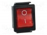 ROCKER; DPST; Положения: 2; OFF-ON; 16A/250ВAC; красный; Серия: 1350
