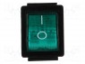 ROCKER; DPST; Положения: 2; OFF-ON; 16A/250ВAC; зеленый; Серия: 1350
