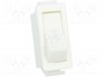 ROCKER; SPST; Положения: 2; OFF-ON; 16A/250ВAC; белый; отсутствует