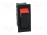 ROCKER; SPST; Положения: 2; OFF-ON; 16A/250ВAC; черно-красный