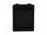 ROCKER; DPST; Положения: 2; OFF-ON; 16A/250ВAC; черный; Серия: 1550