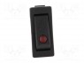 ROCKER; SPST; Положения: 2; OFF-ON; 12A/250ВAC; черный; LED 12ВDC