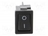 ROCKER; DPST; Положения: 2; OFF-ON; 10A/250ВAC; 10A/28ВDC; черный