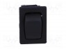 ROCKER; SPST; Положения: 2; OFF-(ON); 10A/250ВAC; 10A/28ВDC; черный
