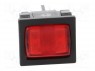 ROCKER; DPST; Положения: 2; OFF-ON; 10A/250ВAC; 10A/28ВDC; красный