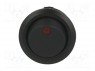 ROCKER; SPST; Положения: 2; OFF-ON; 6A/250ВAC; черный; LED 24ВDC