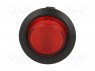ROCKER; SPST; Положения: 2; OFF-ON; 6A/250ВAC; красный; Отв: Ø20,2мм