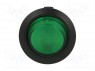 ROCKER; SPST; Положения: 2; OFF-ON; 6A/250ВAC; зеленый; Отв: Ø20,2мм