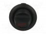 ROCKER; SPST; Положения: 2; OFF-ON; 6A/250ВAC; черный; LED 24ВDC