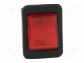 ROCKER; DPST; Положения: 2; OFF-ON; 16A/250ВAC; красный; Серия: 1550