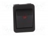 ROCKER; DPST; Положения: 2; OFF-ON; 16A/250ВAC; черный; Серия: 1550