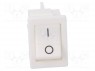 ROCKER; DPST; Положения: 2; OFF-ON; 10A/250ВAC; 10A/28ВDC; белый