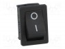 ROCKER; SPST; Положения: 2; OFF-ON; 6A/250ВAC; черный; отсутствует