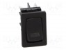 ROCKER; DPST; Положения: 2; OFF-ON; 10A/125ВAC; черный; LED