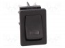 ROCKER; DPST; Положения: 2; OFF-ON; 5A/250ВAC; 10A/30ВDC; черный