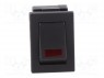 ROCKER; SPST; Положения: 2; ON-OFF; 3A/250ВAC; черный; LED; -10÷55°C
