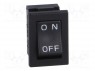 ROCKER; SPST; Положения: 2; ON-OFF; 3A/250ВAC; черный; отсутствует