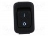 ROCKER; SPST; Положения: 2; OFF-ON; 3A/250ВAC; черный; отсутствует