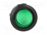 ROCKER; SPST; Положения: 2; OFF-ON; 20A/14ВDC; зеленый; LED 14ВDC