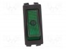 ROCKER; SPST; Положения: 2; OFF-ON; 20A/12ВDC; зеленый; 50мОм