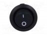 ROCKER; SPST; Положения: 2; OFF-ON; 10A/250ВAC; черный; отсутствует