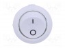 ROCKER; SPST; Положения: 2; OFF-ON; 10A/250ВAC; белый; отсутствует