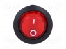 ROCKER; SPST; Положения: 2; OFF-ON; 10A/250ВAC; красный; 50мОм