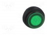 ROCKER; SPST; Положения: 2; OFF-(ON); 10A/28ВDC; зеленый; IP65