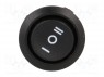 ROCKER; SP3T; Положения: 3; ON-OFF-ON; 10A/250ВAC; черный; 50мОм