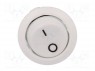 ROCKER; SPST; Положения: 2; OFF-(ON); 10A/250ВAC; белый; 50мОм