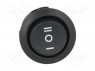 ROCKER; SP3T; Положения: 3; (ON)-OFF-(ON); 10A/250ВAC; черный