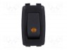 ROCKER; SPST; Положения: 2; OFF-(ON); 16A/12ВDC; черный; LED