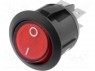 ROCKER; DPST; Положения: 2; OFF-ON; 10A/250ВAC; красный; 50мОм