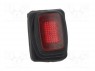 ROCKER; SPST; Положения: 2; OFF-ON; 16A/12ВDC; красный; IP65; 50мОм