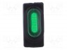 ROCKER; SPST; Положения: 2; OFF-ON; 10A/250ВAC; зеленый; IP65; 50мОм