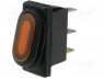 ROCKER; SPST; Положения: 2; OFF-ON; 10A/250ВAC; оранжевый; IP65