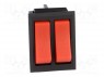 ROCKER; SPDT x2; Положения: 2; ON-ON + ON-ON; 10A/250ВAC; красный