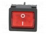 ROCKER; DPST; Положения: 2; OFF-ON; 6A/250ВAC; красный; 50мОм