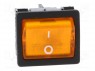 ROCKER; DPST; Положения: 2; OFF-ON; 6A/250ВAC; оранжевый; 50мОм