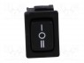 ROCKER; SP3T; Положения: 3; ON-OFF-ON; 10A/250ВAC; черный; 50мОм
